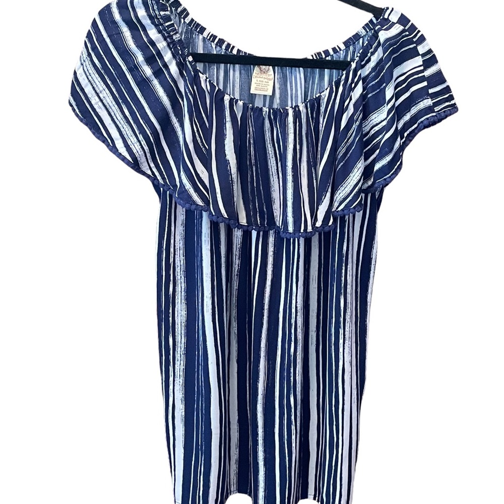 Faded Glory Navy and White Striped‎ Blouse
